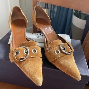 Prada suede kitten-heel shoes